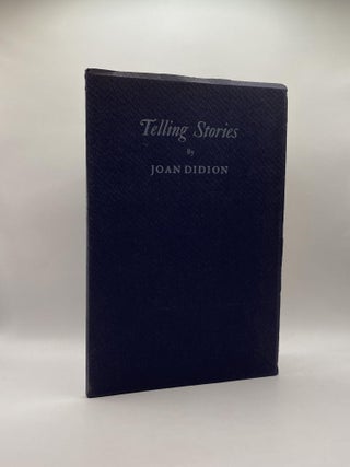 Item #221787 Telling Stories. Joan Didion