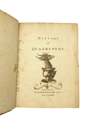 History of Quadrupeds [TWO VOLUMES]