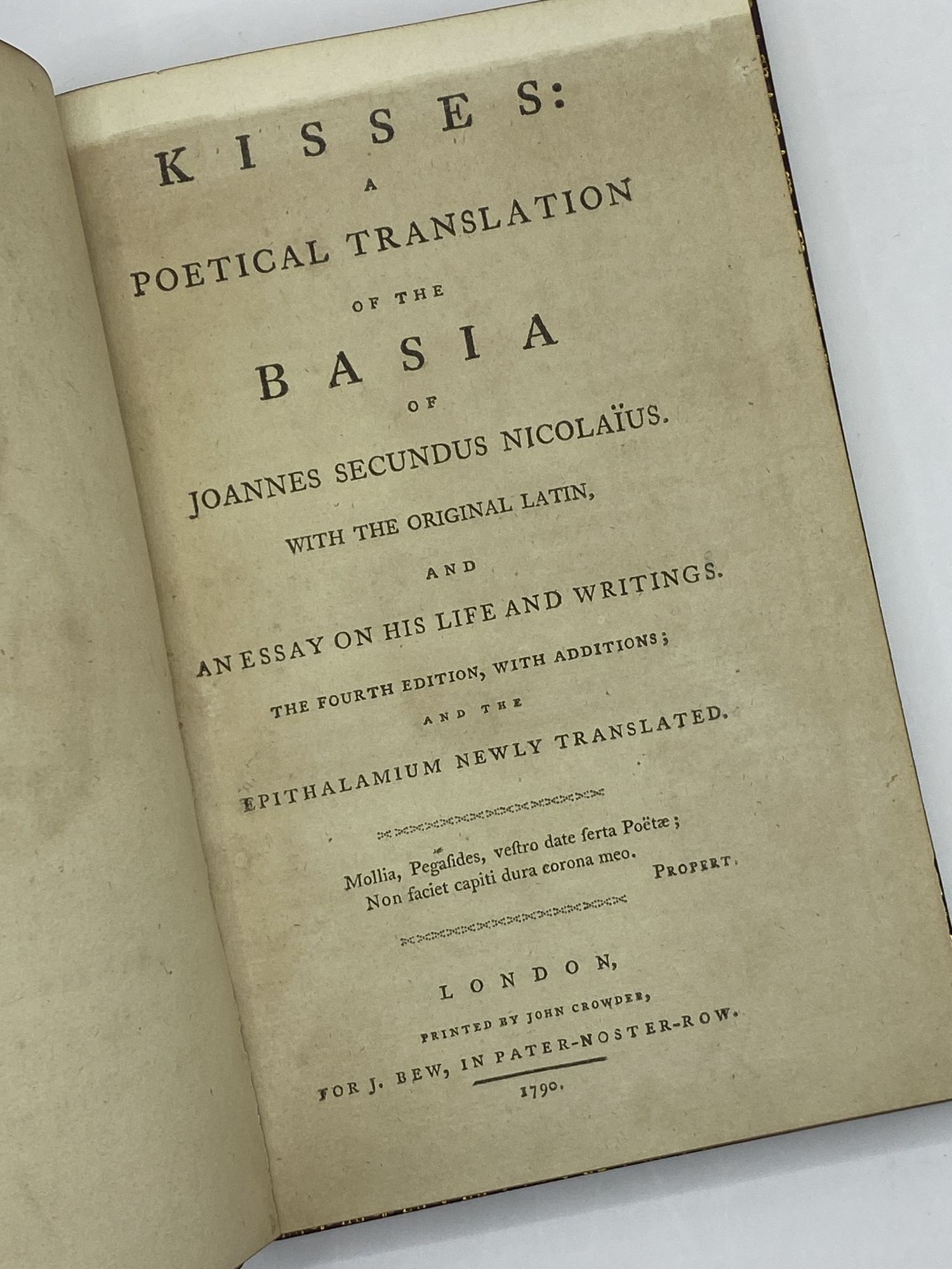 Kisses : A Poetical Translation of the Basia of Joannes Secundus ...