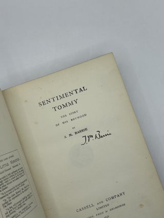 Item #238270 Sentimental Tommy. J. M. Barrie