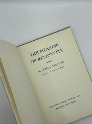 The Meaning of Relativity.