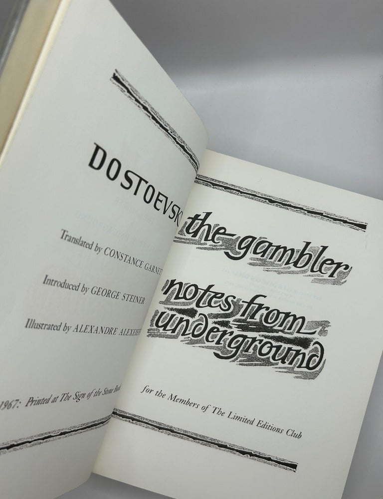 Item #242859 The Gambler; Notes from the Underground. Fyodor Dostoevsky, Constance Garnett, trans.