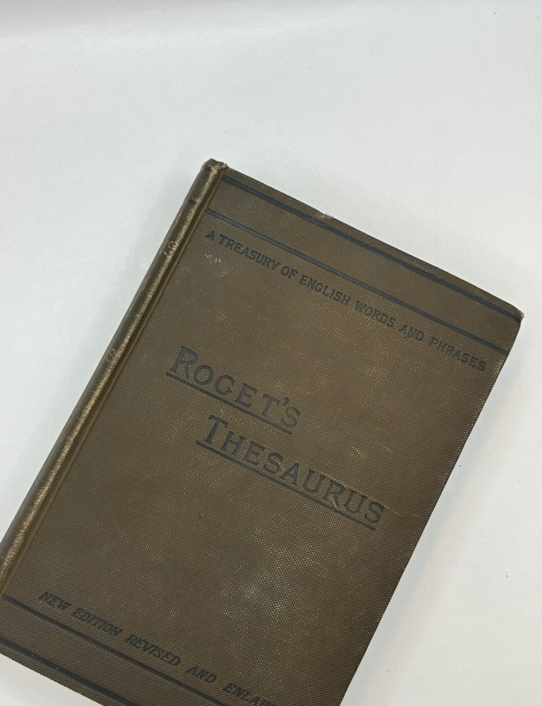 Item #243967 Thesaurus of English Words and Phrases. Peter Mark Roget, John Lewis Roget, index by.